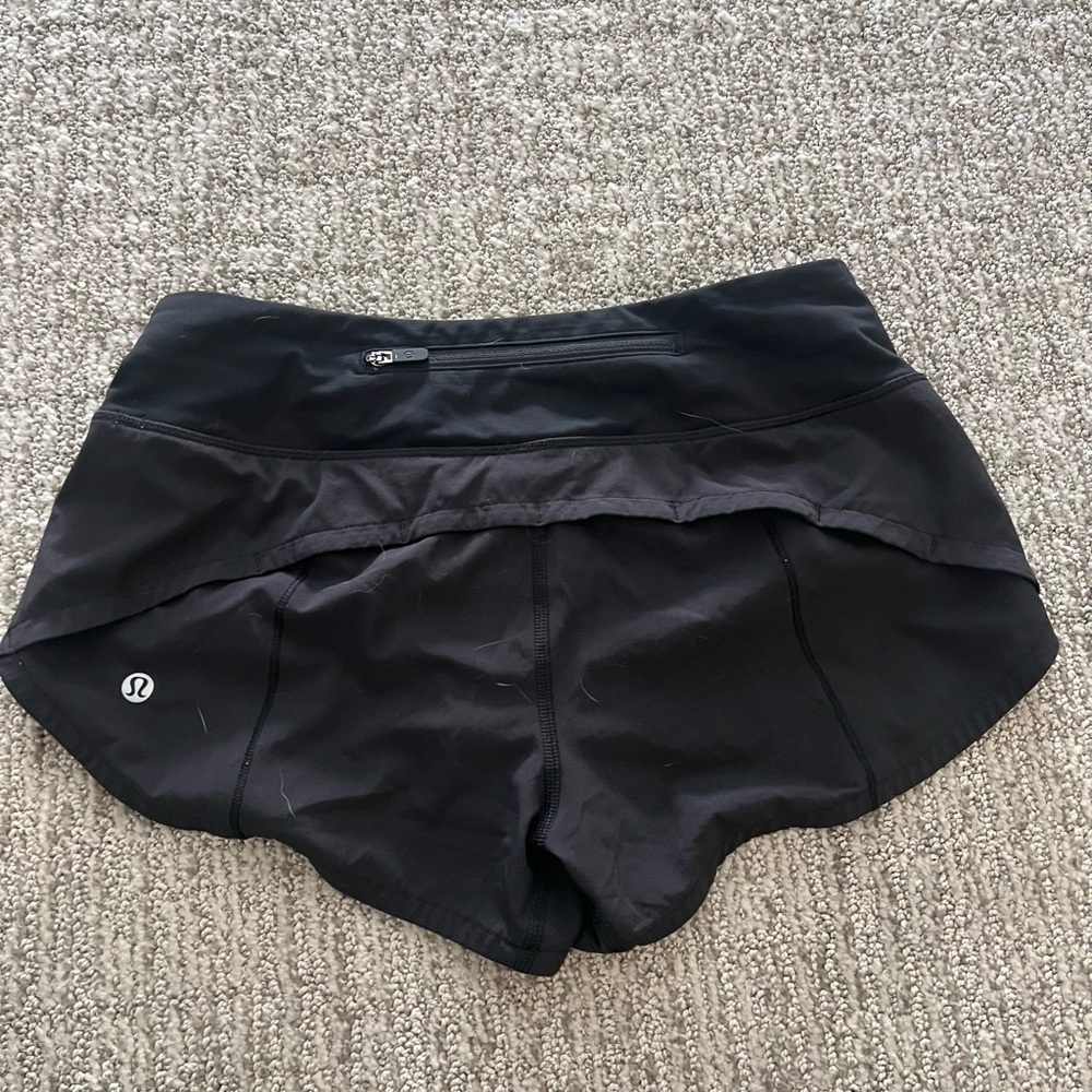 lululemon athletica Jet Black Athletic Shorts